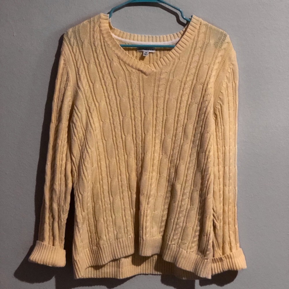 yellow preppy vintage sweater
